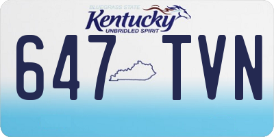 KY license plate 647TVN
