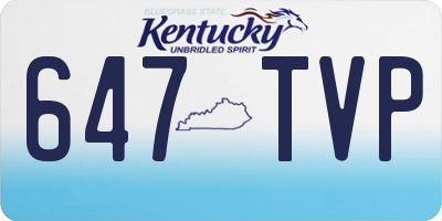 KY license plate 647TVP