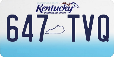 KY license plate 647TVQ
