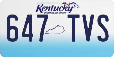KY license plate 647TVS