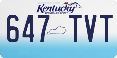 KY license plate 647TVT