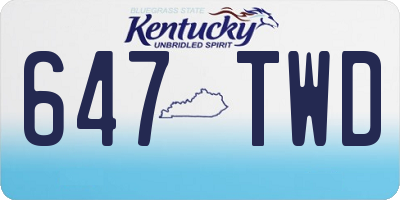 KY license plate 647TWD