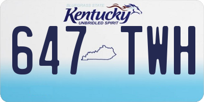KY license plate 647TWH