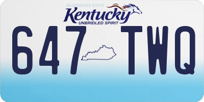 KY license plate 647TWQ
