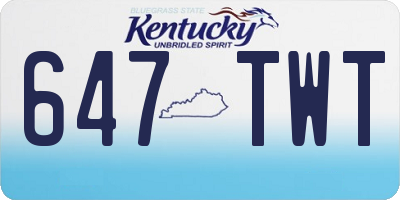 KY license plate 647TWT