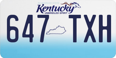 KY license plate 647TXH