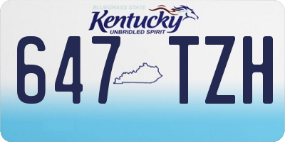 KY license plate 647TZH