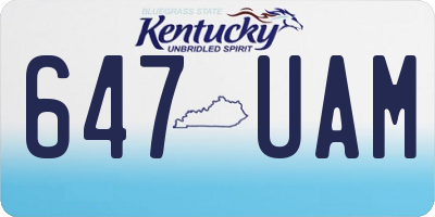 KY license plate 647UAM