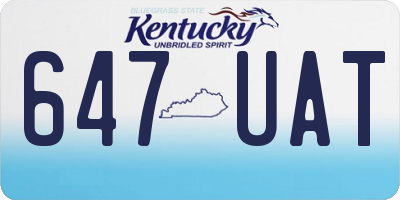 KY license plate 647UAT