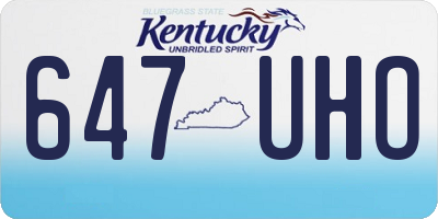 KY license plate 647UHO