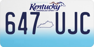 KY license plate 647UJC