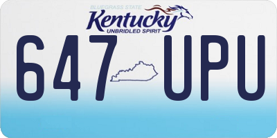 KY license plate 647UPU