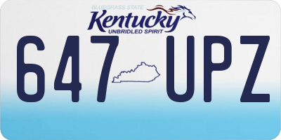 KY license plate 647UPZ
