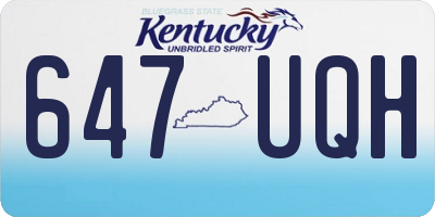 KY license plate 647UQH