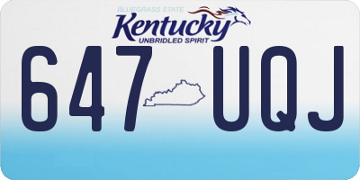 KY license plate 647UQJ