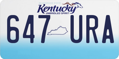 KY license plate 647URA