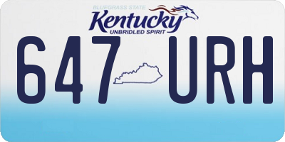 KY license plate 647URH