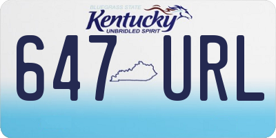 KY license plate 647URL