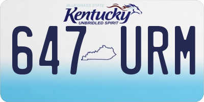 KY license plate 647URM