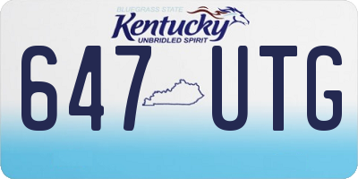 KY license plate 647UTG