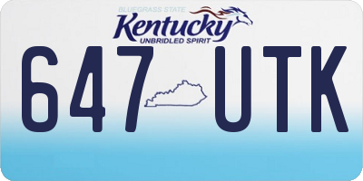 KY license plate 647UTK