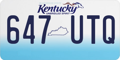 KY license plate 647UTQ