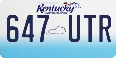 KY license plate 647UTR