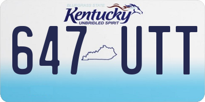 KY license plate 647UTT