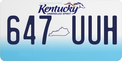 KY license plate 647UUH