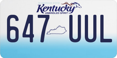 KY license plate 647UUL
