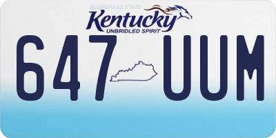 KY license plate 647UUM
