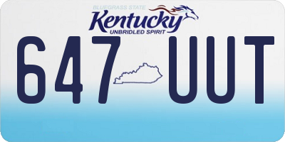 KY license plate 647UUT
