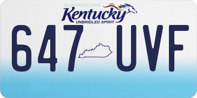 KY license plate 647UVF