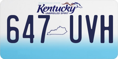 KY license plate 647UVH