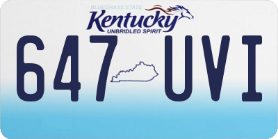 KY license plate 647UVI