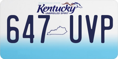 KY license plate 647UVP