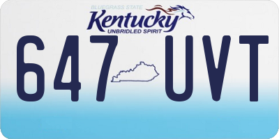 KY license plate 647UVT