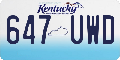 KY license plate 647UWD