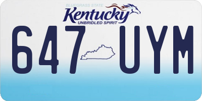 KY license plate 647UYM