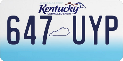 KY license plate 647UYP