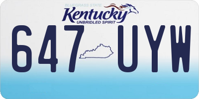 KY license plate 647UYW