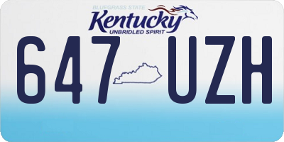 KY license plate 647UZH