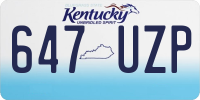 KY license plate 647UZP