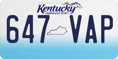 KY license plate 647VAP