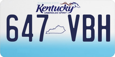 KY license plate 647VBH
