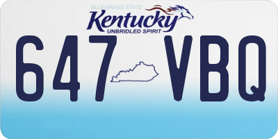 KY license plate 647VBQ