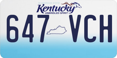 KY license plate 647VCH