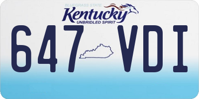 KY license plate 647VDI