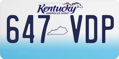 KY license plate 647VDP