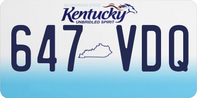 KY license plate 647VDQ